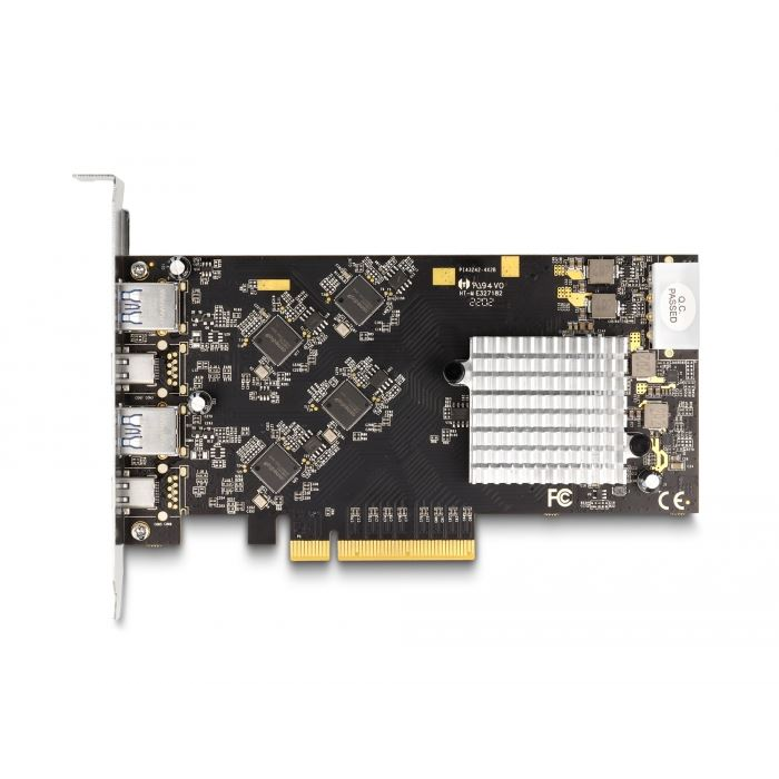 Delock PCI Express x8 kártya 2xUSB-C és 2xUSB-A port (90097) (del90097)