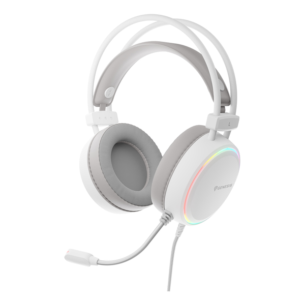 GENESIS NSG-2308 cuffia e auricolare Cablato A Padiglione Gaming USB tipo A Bianco