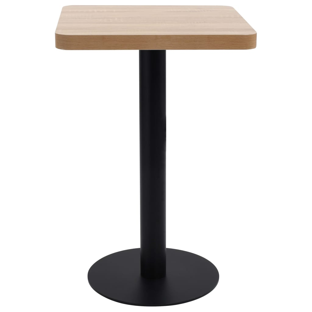 világosbarna MDF bisztróasztal 50 x 50 cm (286427)