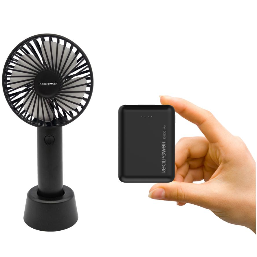 RealPower 375356 Hordozható ventilátor + PowerBank (375356)