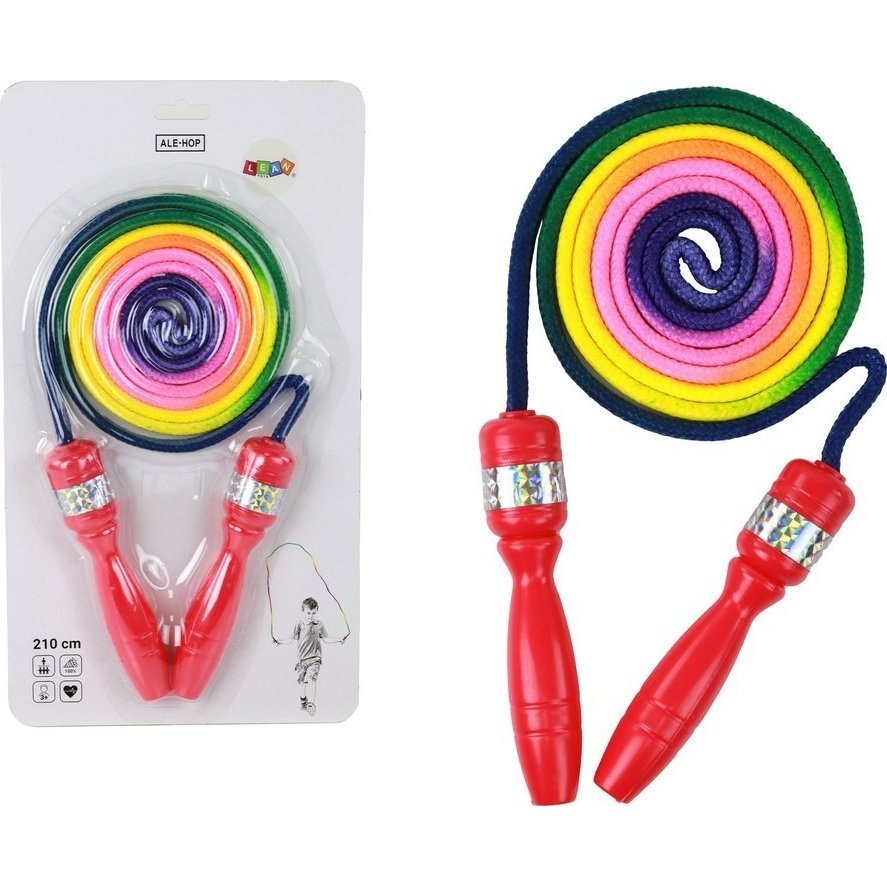 Lean Toys Szivárvány Ugrókötél Piros Kezek Mozgásának Motoros Koordinációja (16602)