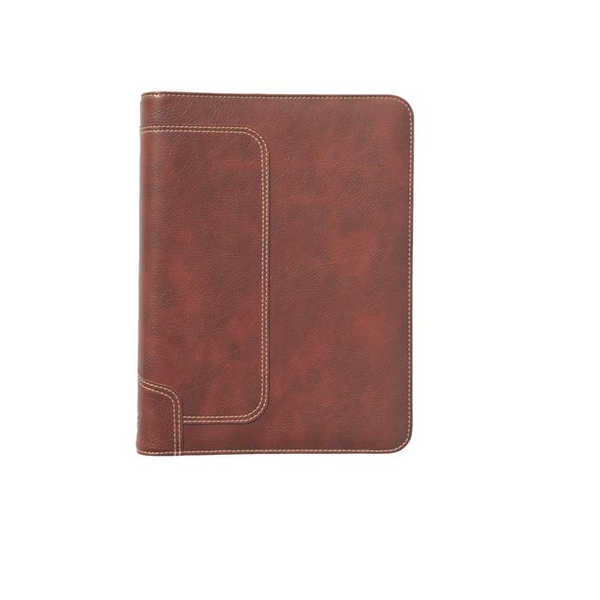 Календар SATURNUS, пръстен, с вложки, L, лъскава изкуствена кожа, SATURNUS, 227, кафяв