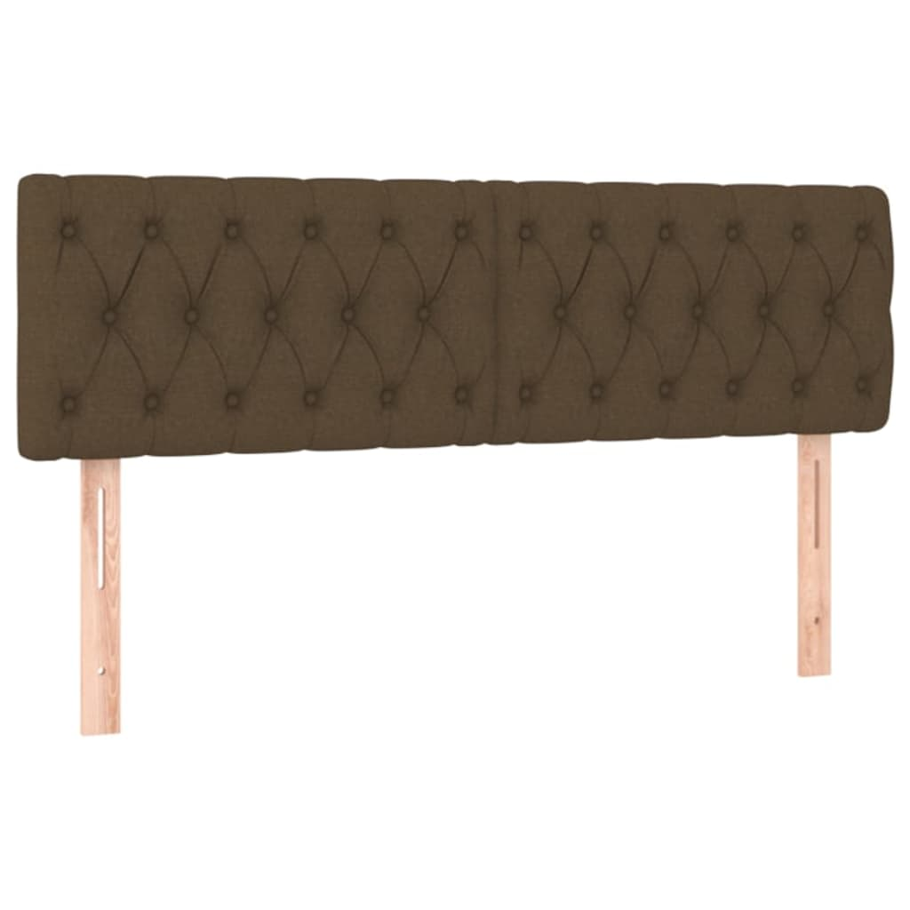 2 db sötétbarna szövet fejtámla 72 x 7 x 78/88 cm (346343)