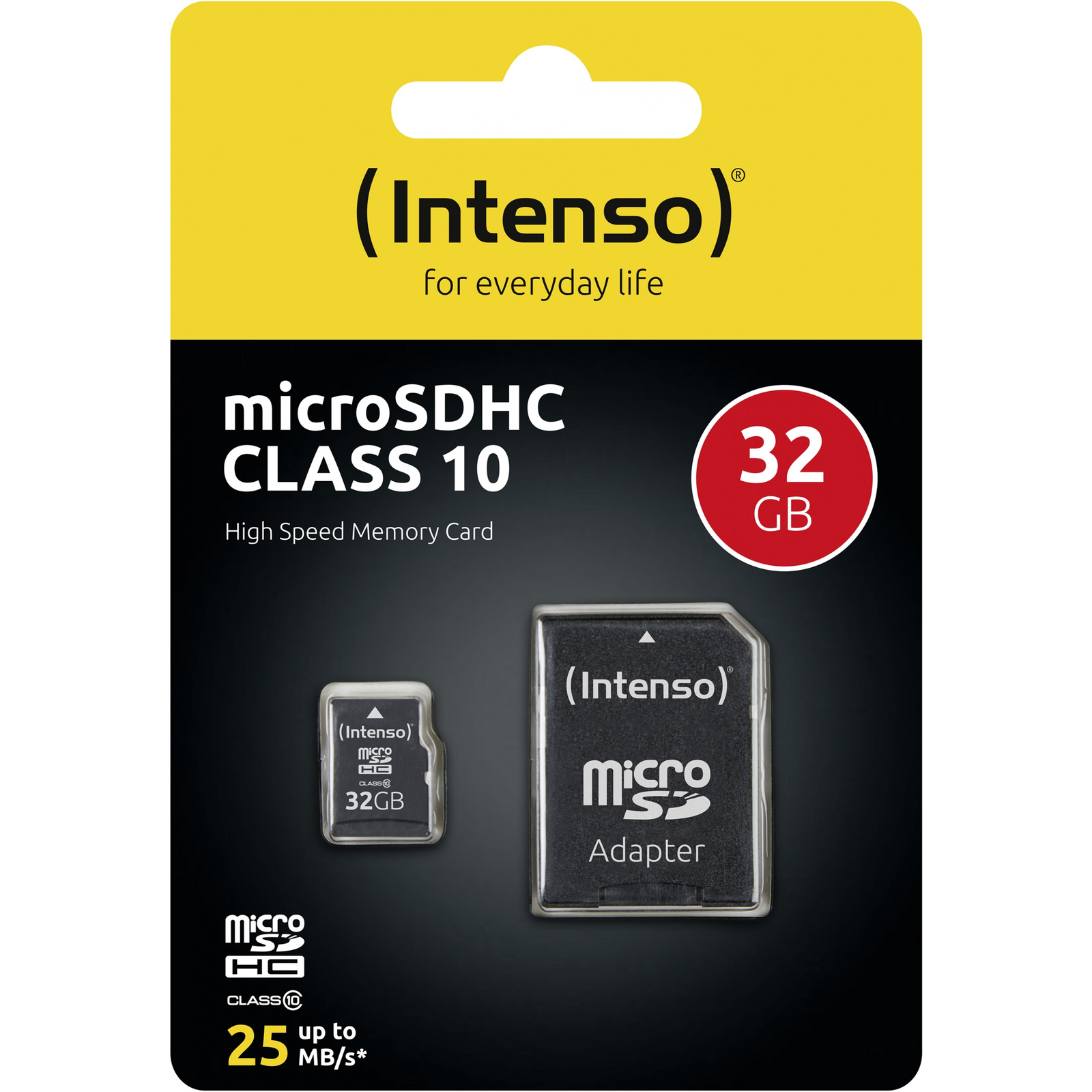 32GB Intenso MicroSDHC 20MB/s +Adapter (3413480)