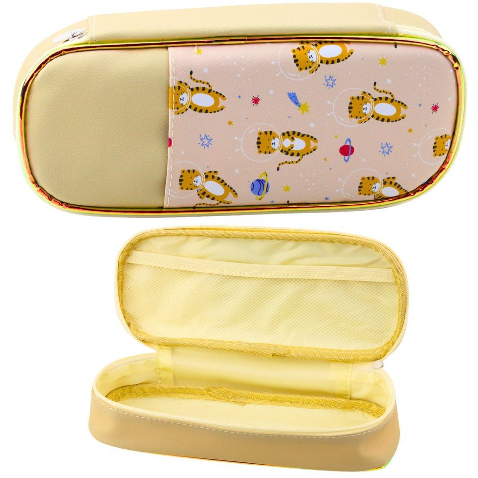Iskolai Tolltartó Space Tigers Kit Beige 24cm 21813 (21813)