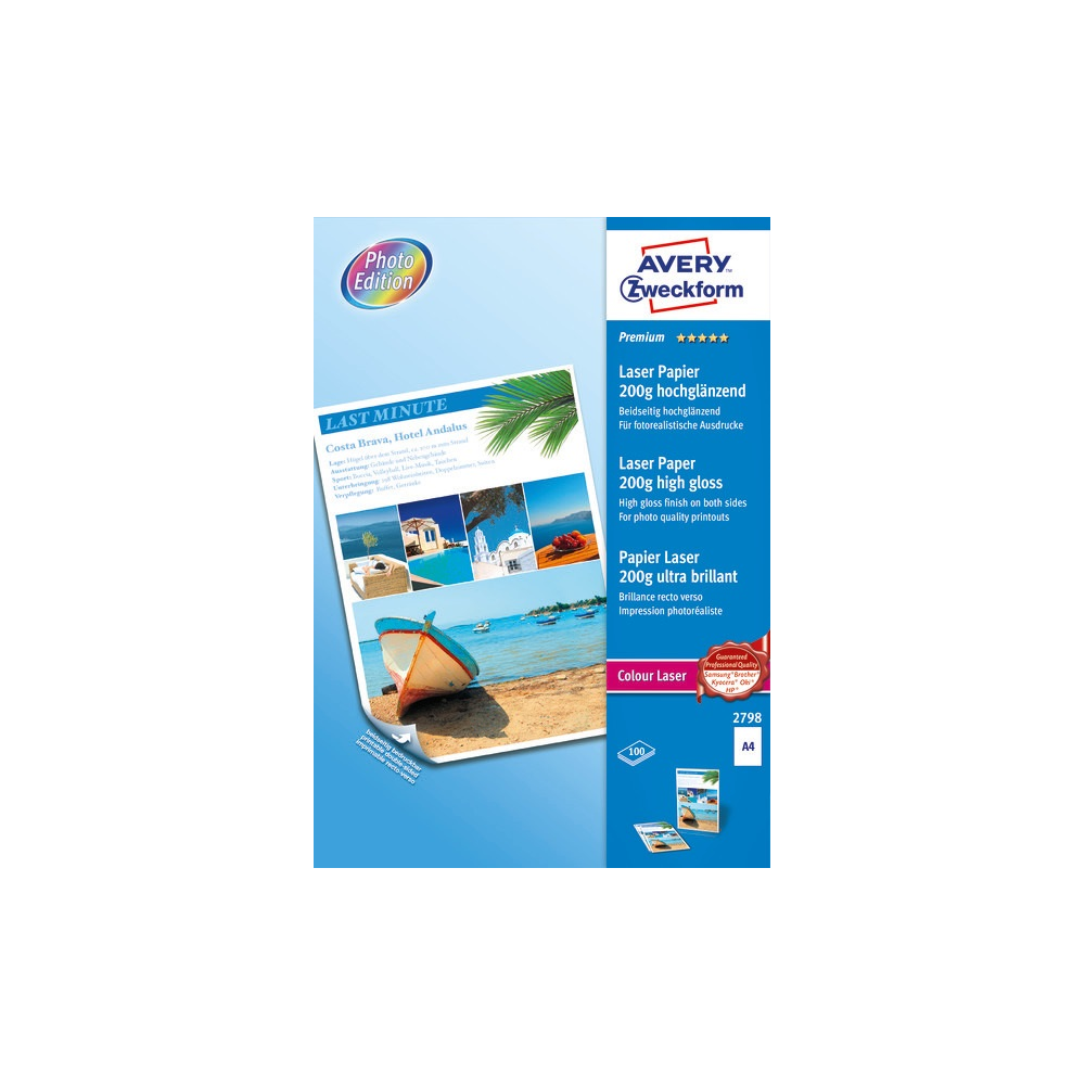 Avery 2798 A4 Fotópapír (100 db/csomag) (2798)