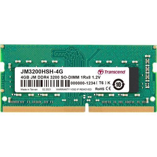 Transcend JM3200HSH-4G JetRAM SO-DIMM, 4GB, DDR4 3200 Mhz, 1Rx8, 512Mx8, CL22, 1.2V