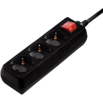 Hama 00108816 overspændingsbeskytter Sort 3 AC stikkontakt(er) 230 V 3 m