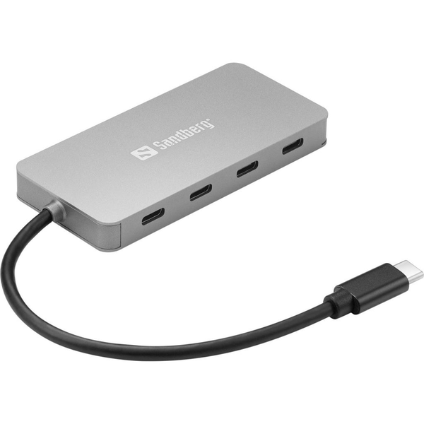 Sandberg 136-41 κατανεμητής διεπαφών USB 3.2 Gen 1 (3.1 Gen 1) Type-C 10000 Mbit/s Γκρι