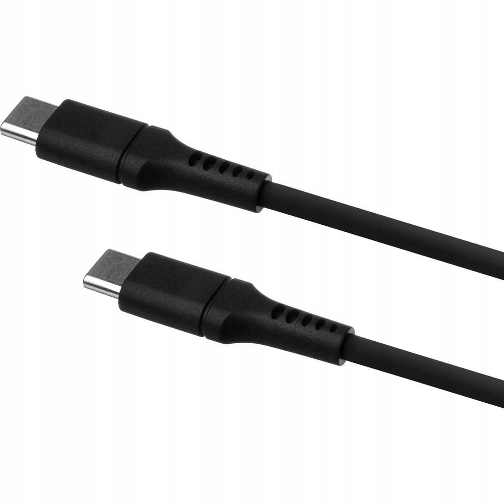 FIXED Liquid Silicone Cable USB-C/USB-C, 2m, 60W, black (FIXDLS-CC2-BK)