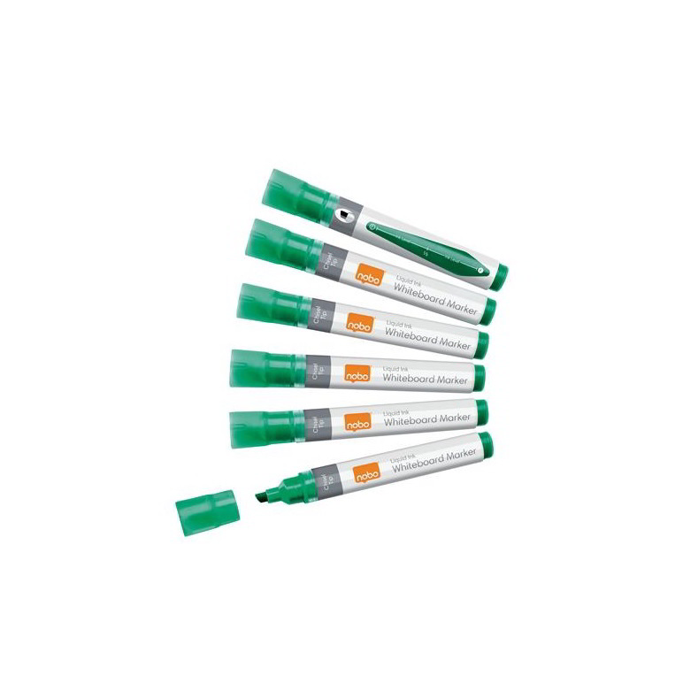 Nobo 4mm Táblamarker készlet - Zöld (10 db / csomag) (1915385)