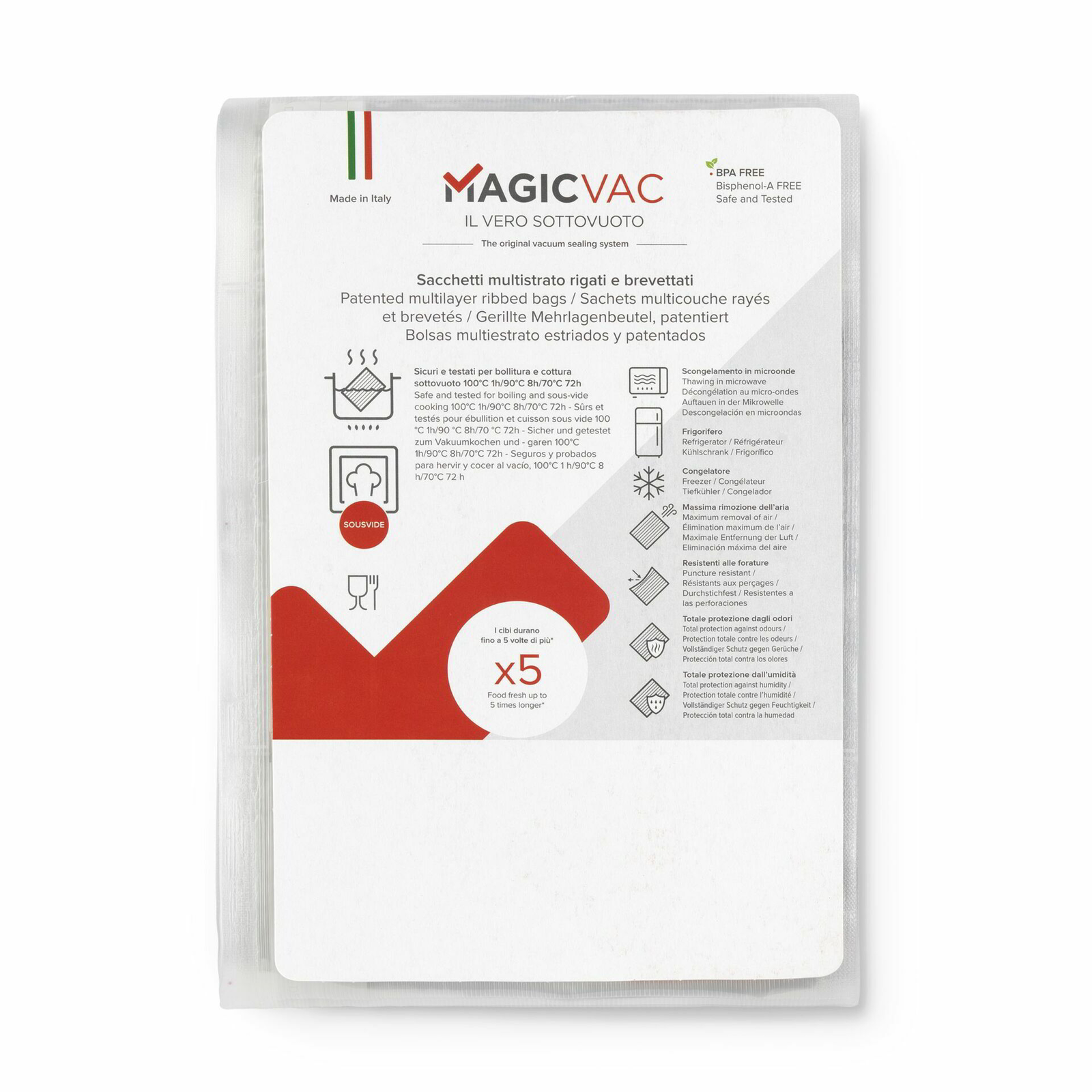 MagicVac ACO1024 Címkézett Vákuum csomagoló fólia (50 db/csomag) (14775)