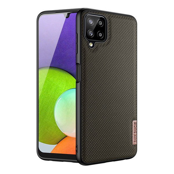DUX DUCIS FINO szilikon telefonvédő (műanyag belső, közepesen ütésálló, rács minta) SÖTÉTZÖLD [Samsung Galaxy A22 4G (SM-A225)] (5996591114347)