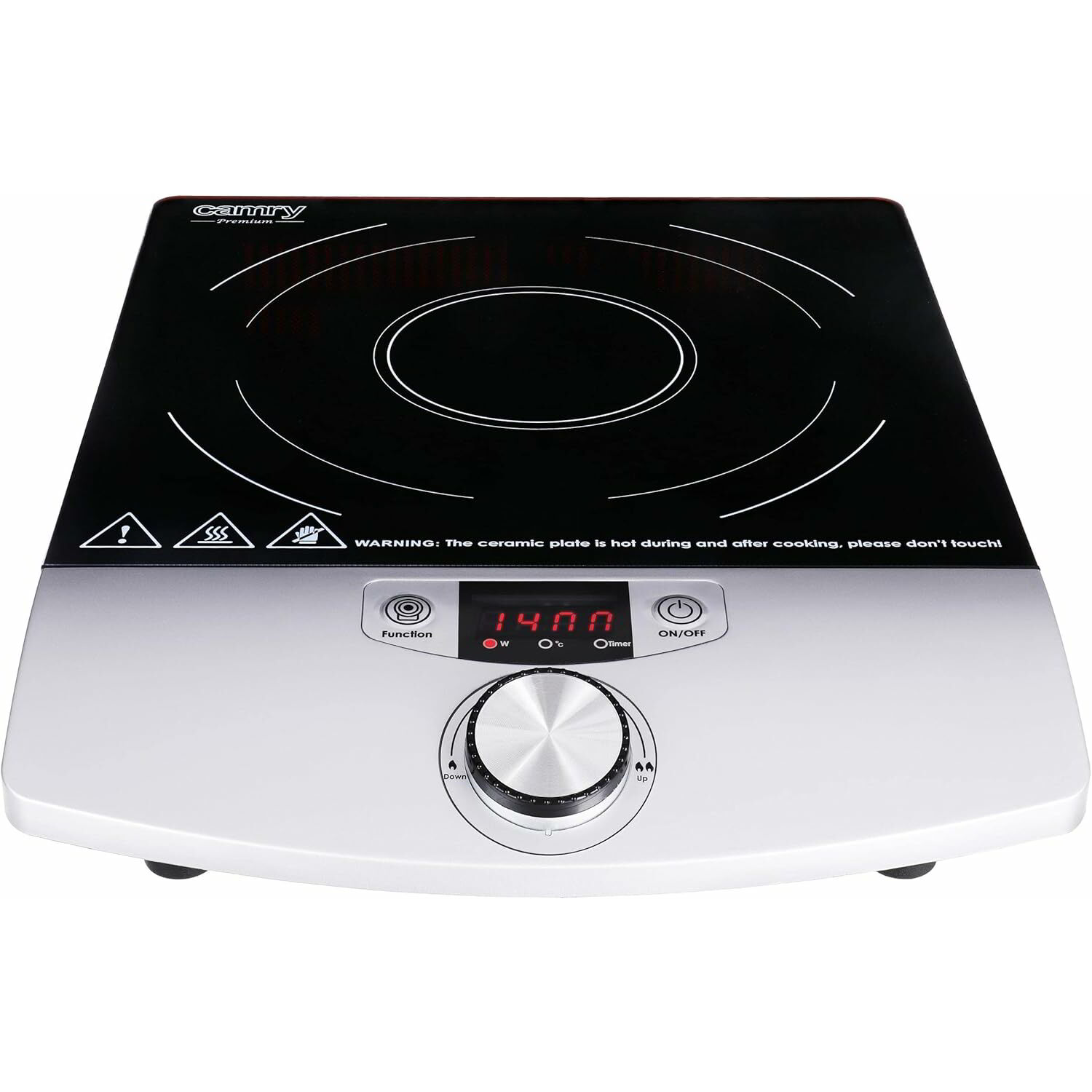 Camry CR 6515 Hordozható 1 zónás Indukciós főzőlap 2000W - Fekete / Ezüst (CR 6515)