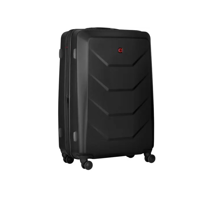 Wenger Prymo Large Keményfedeles négykerekű bőrönd - Fekete (612538)