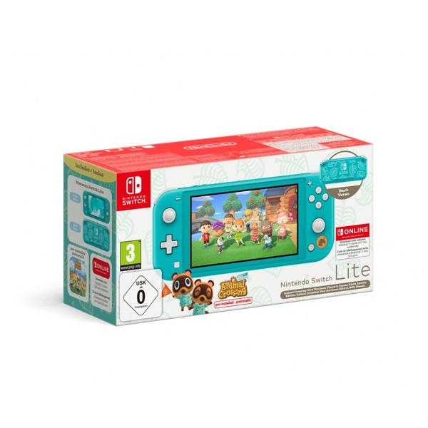 Nintendo Switch Lite Animal Crossing: New Horizons Timmy & Tommy Aloha Edition videoconsola portátil 14 cm (5.5") 32 GB Pantalla táctil Wifi Turquesa