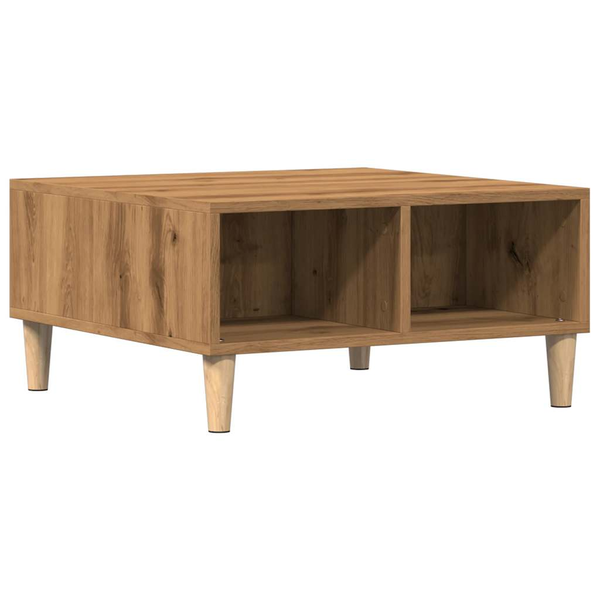 Mesa De Centro Madera De Ingeniería Roble Artisan 60x60x30 Cm Vidaxl
