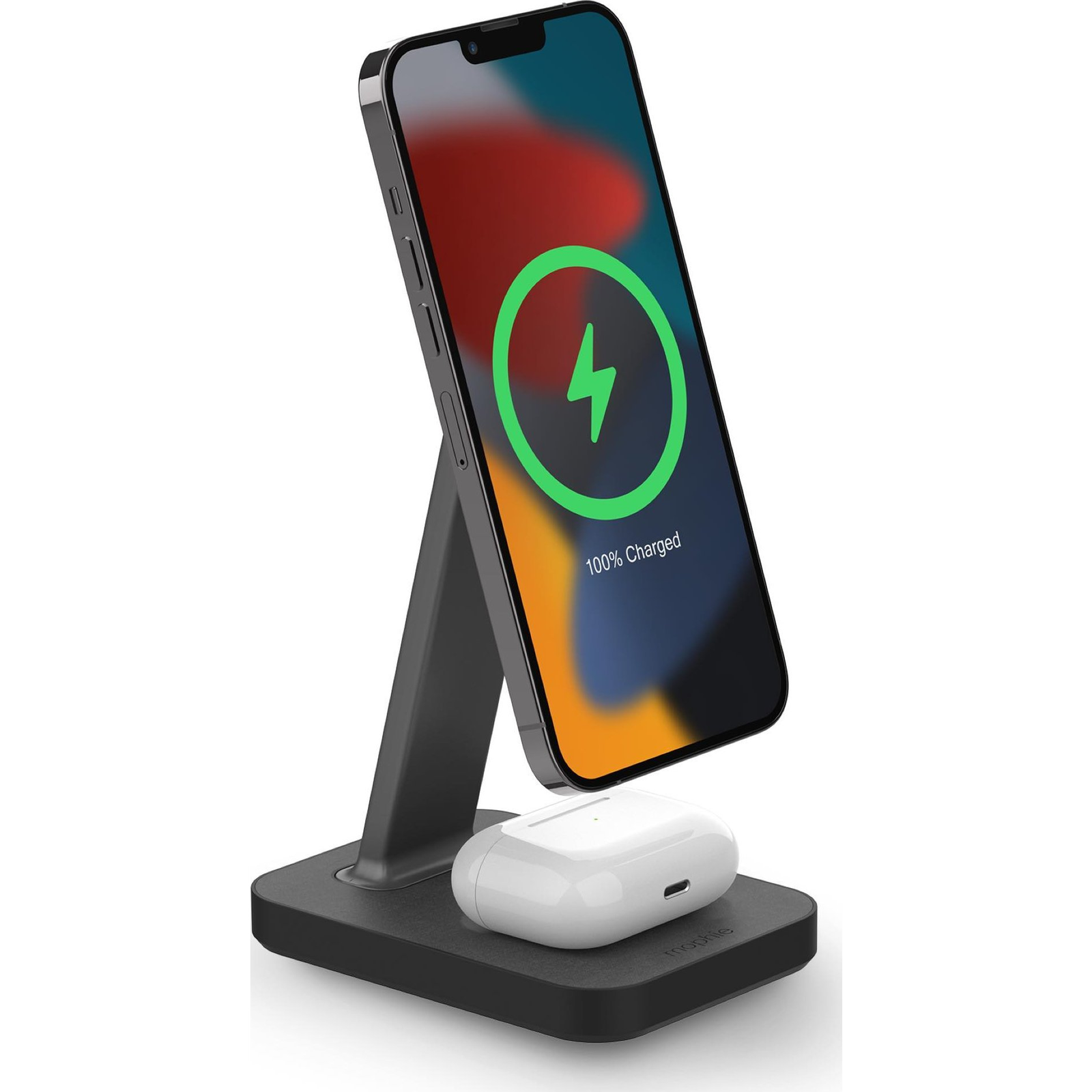 mophie 401309751 mobiltelefon töltő Headset, Okostelefon Fekete Váltakozó áram Vezeték nélkül tölthető Gyorstöltés Beltéri (401309751)