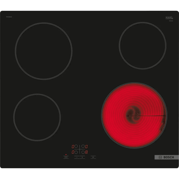 Bosch Serie 4 PKE61RBA2E hobs Negro Integrado 60 cm Cerámico 4 zona(s)