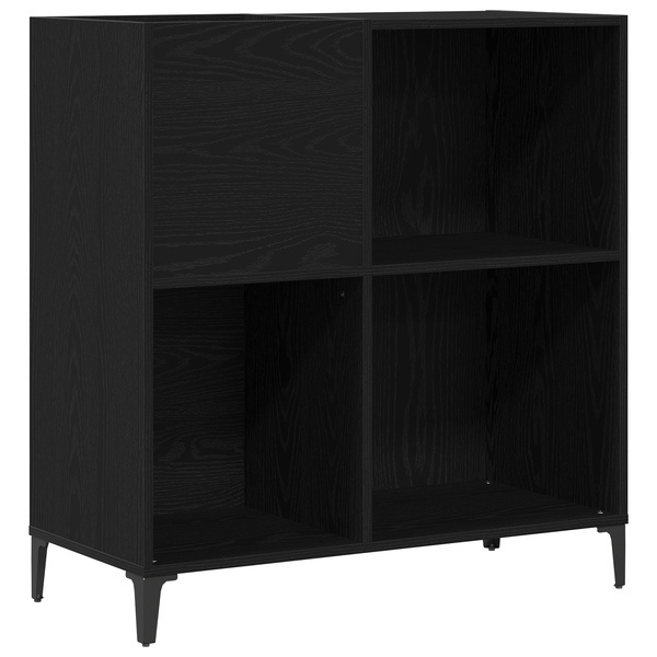 Rekord Szekrény Fekete Tölgy 84,5x38x89 cm Strukturált Fa