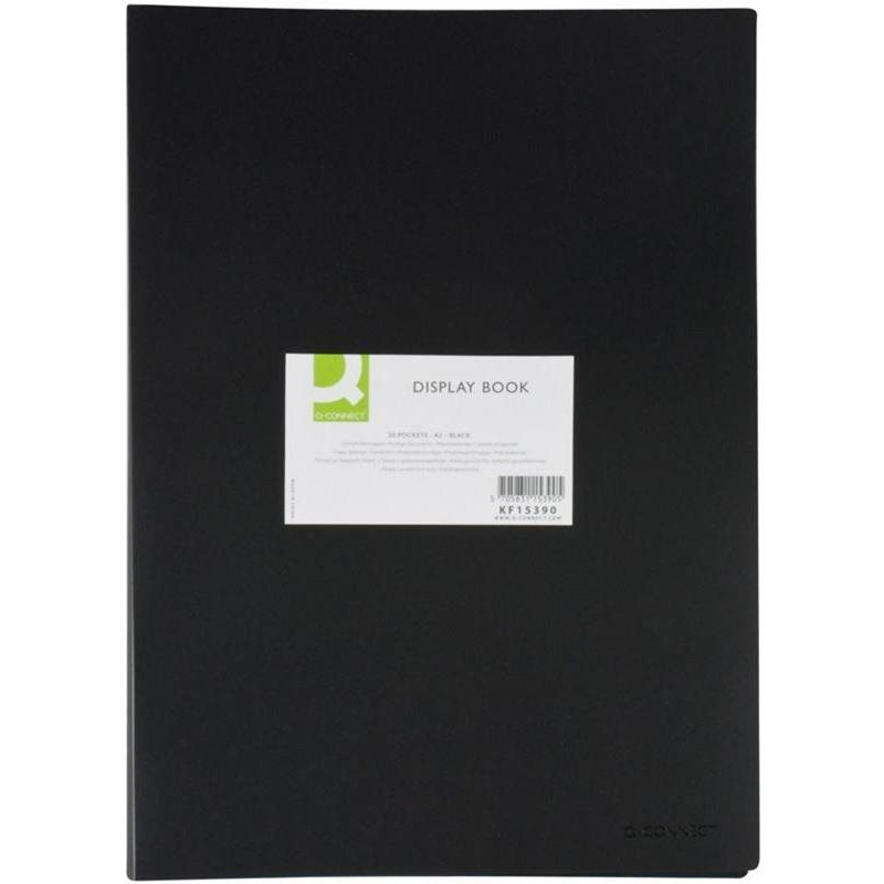 Q-CONNECT A3 - fekete, 20 zseb (KF15390)