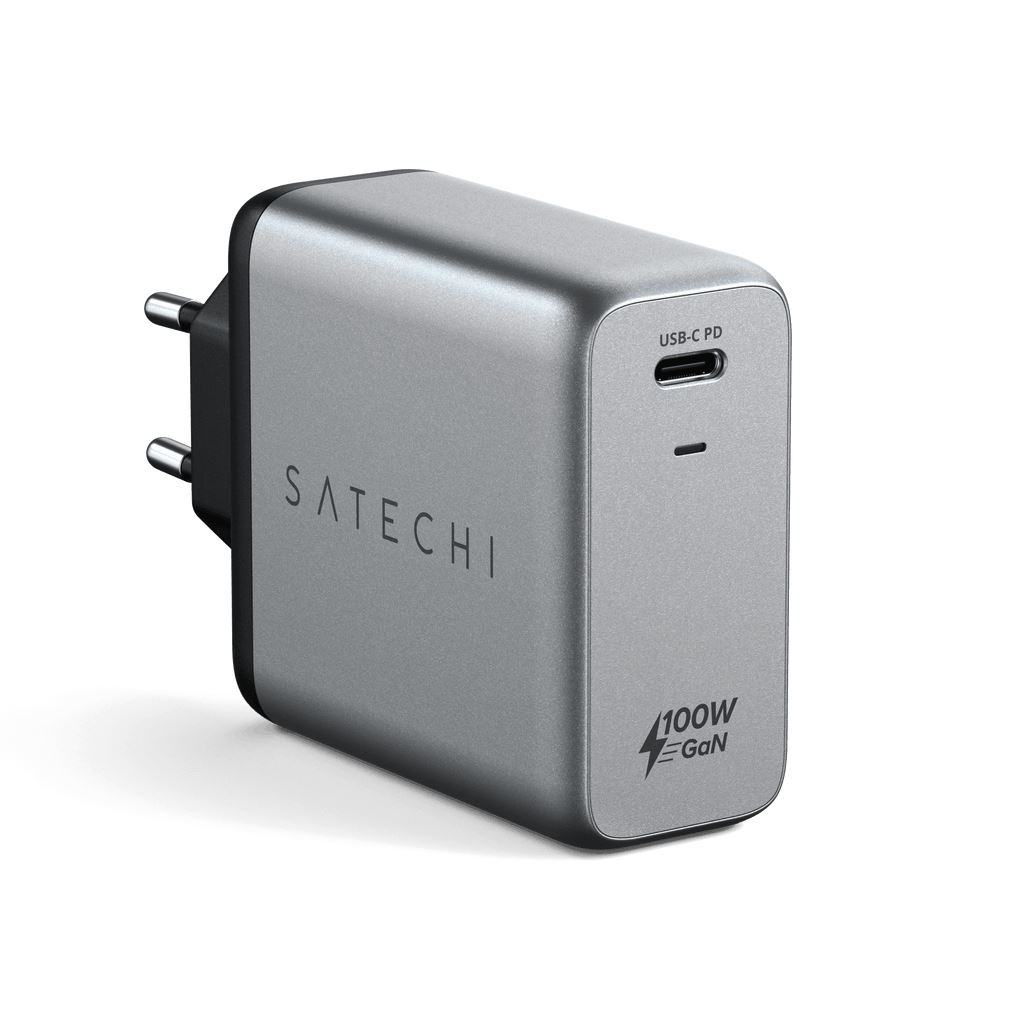 Satechi 100W USB-C PD hálózati töltő szürke (ST-UC100WSM-EU) (ST-UC100WSM-EU)