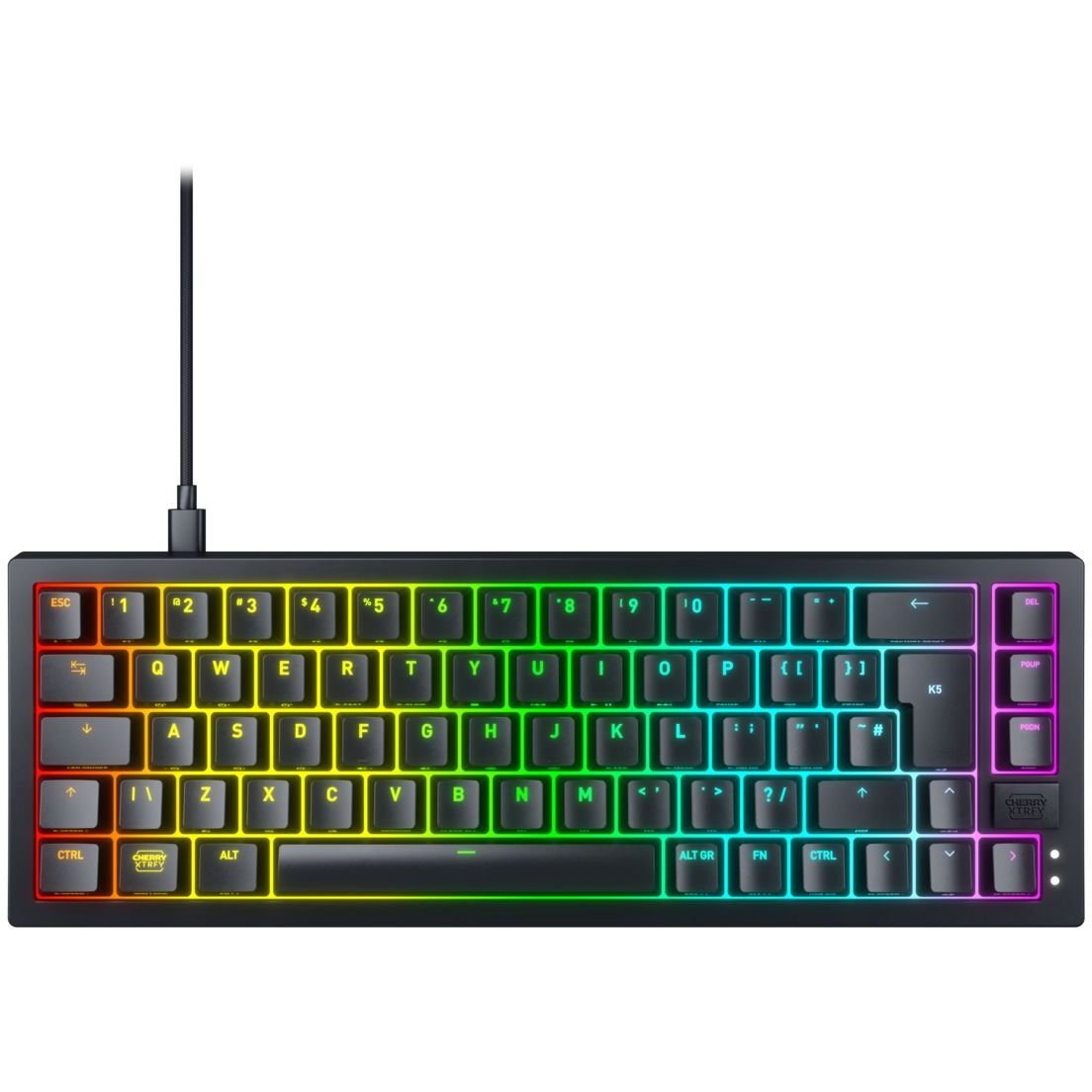 CHERRY K5V2 Compact klávesnica Hranie USB QWERTY Nordická Čierna
