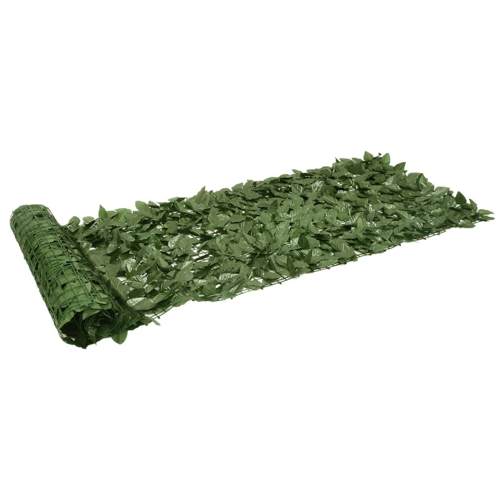 sötétzöld leveles erkélyparaván 600 x 75 cm (315486)
