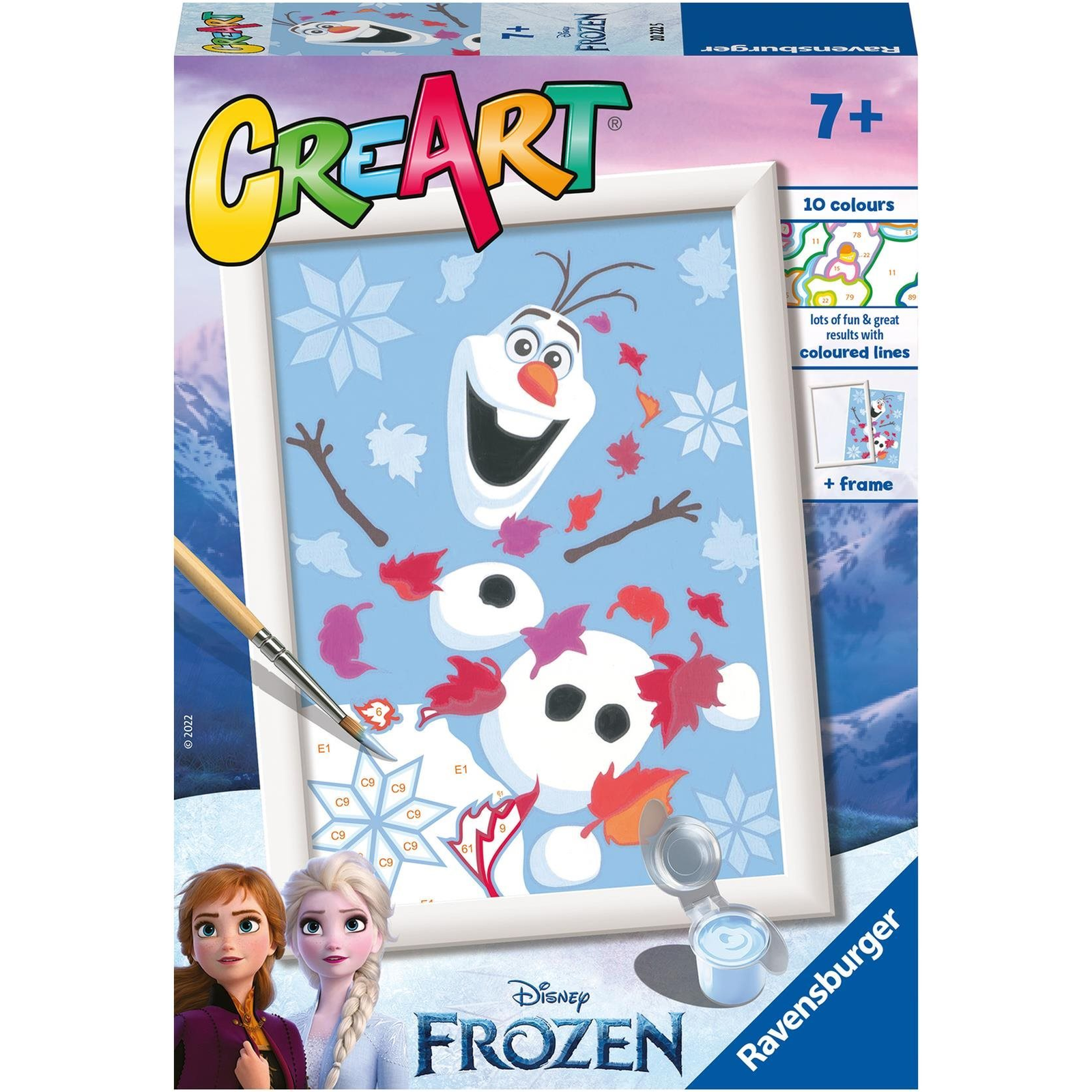 Ravensburger Kreatív és művészeti játékok 202225 CreArt Disney: Jégvarázs: Nevető Olaf (4005556202225)