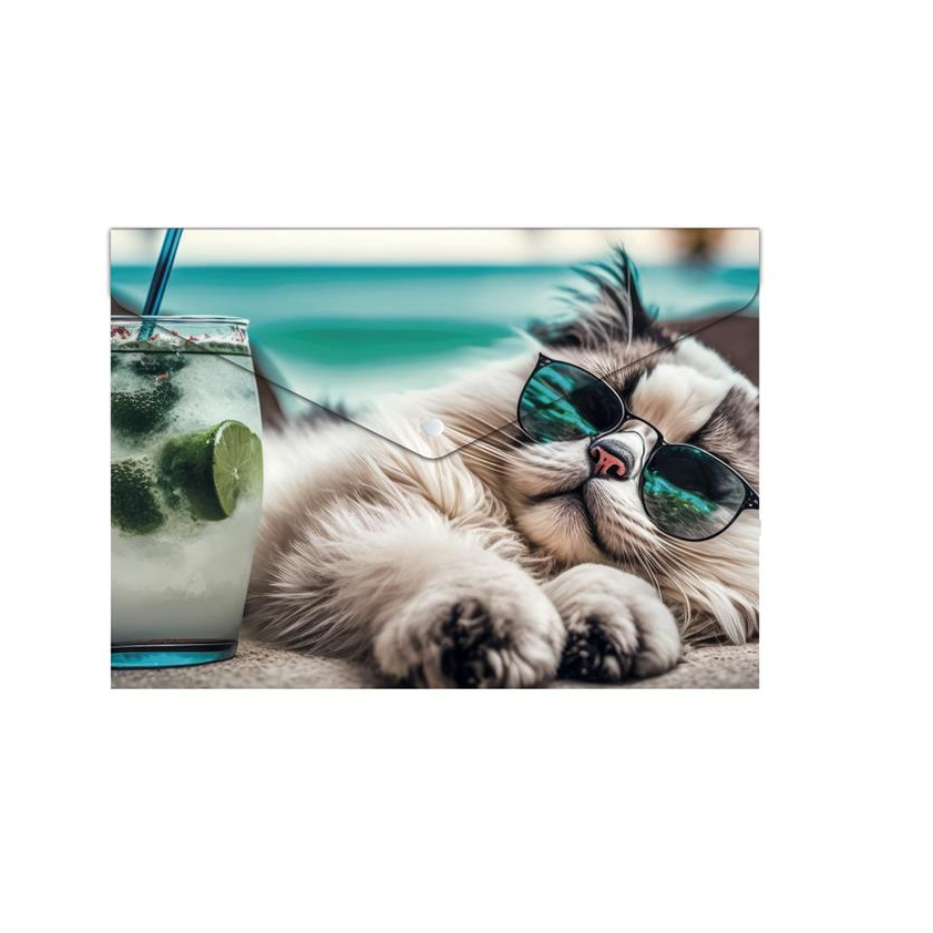 Panta Plast Chillout Cat A5 180 mikronos irattartó tasak - Mintás (0410-0069-54)