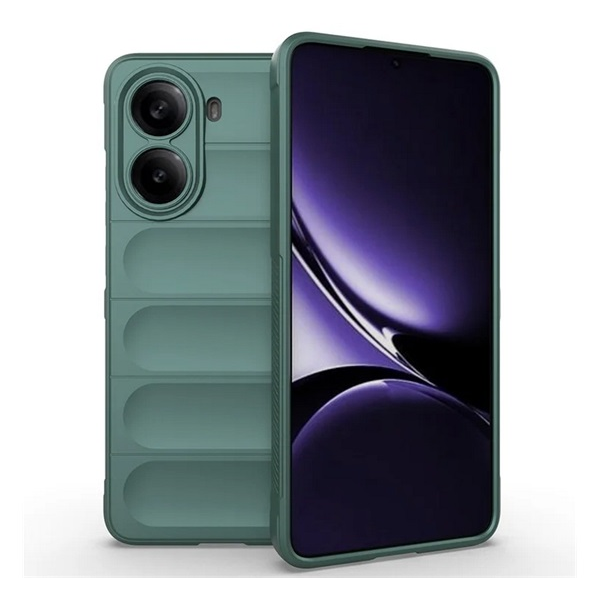 Szilikon telefonvédő (ütésállóság, kameravédő, 3D) SÖTÉTZÖLD Xiaomi Poco X7 Pro "Gigapack csomagolás" (GP-168208)