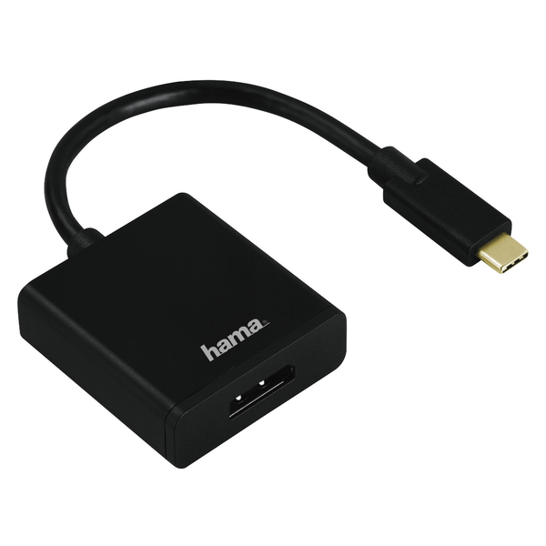 Hama USB-C/DisplayPort video digitalizáló adapter 3840 x 2160 pixelek Fekete