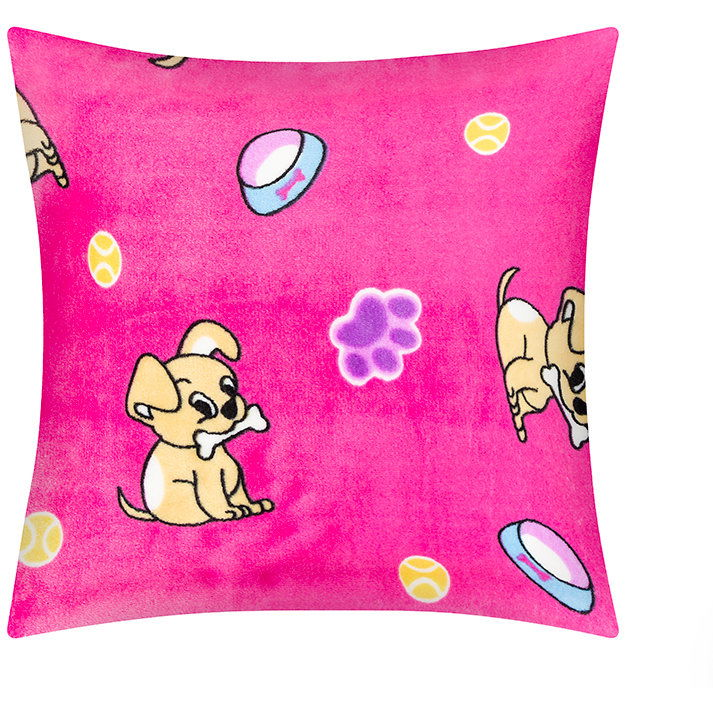 BELLATEX Ellík párna, 35 × 40 7023/183, kiskutya, rózsaszín (13442)