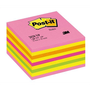 Самозалепващи листчета Post-it 3M, 76 x 76 мм, Cub neon, Розов/Жълт, 450 бр