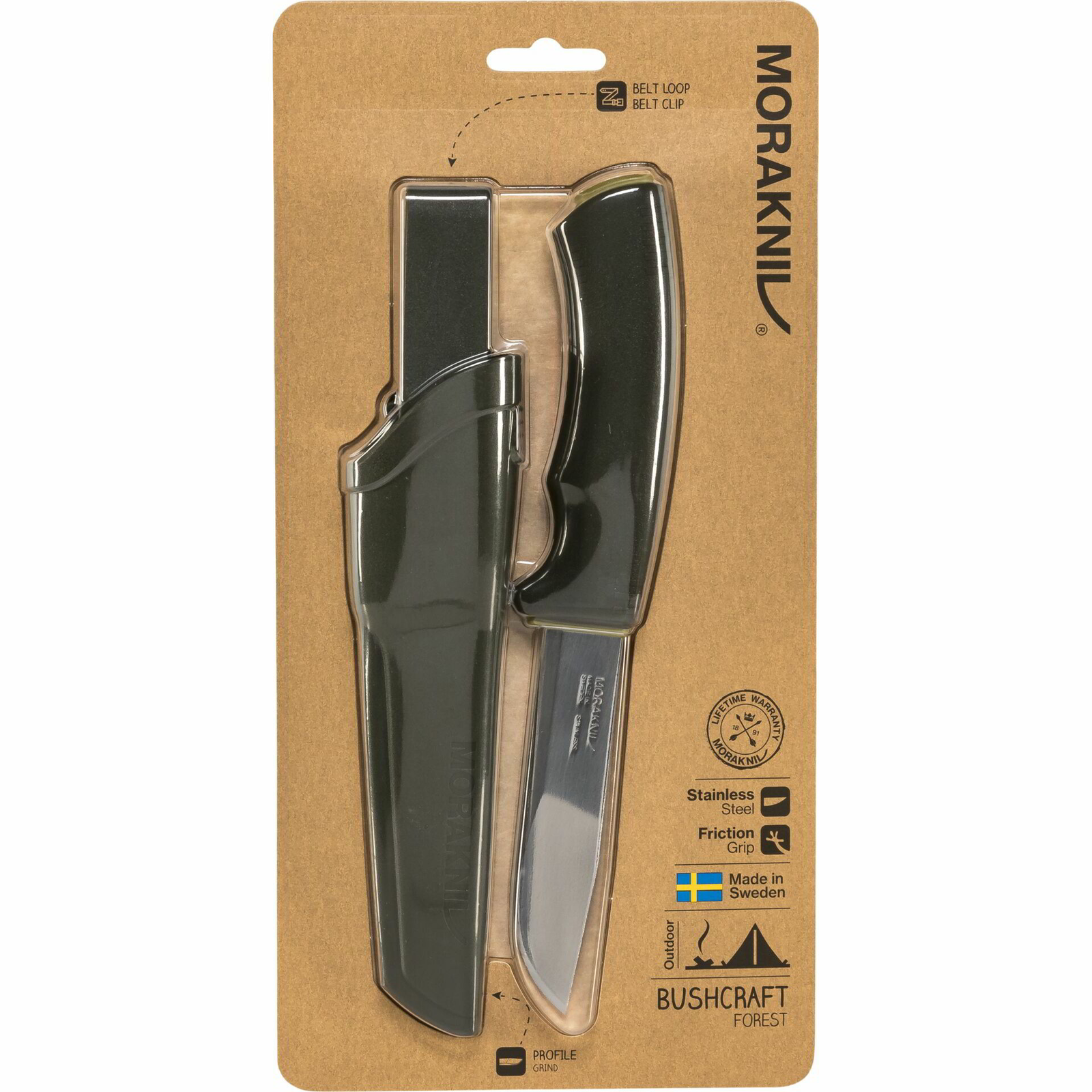 Morakniv Bushcraft Forest Túrakés 232mm - Zöld (12356)