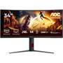 AOC G4 CU34G4Z LCD monitor 86,4 cm (34") 3440 x 1440 px Wide Quad HD LED Čierna, Červená