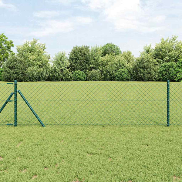 Láncszem Kerítés Zöld 10 x 0.6 m Acél