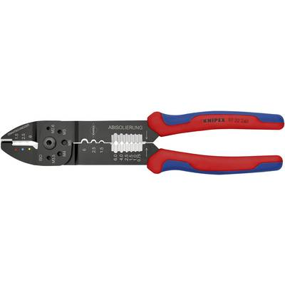 Knipex 97 32 240 Krimpelőfogó Szigetelt kábelsaruk, Szigetelt dugós csatlakozó 1.5 ... 6 mm2 (97 32 240)