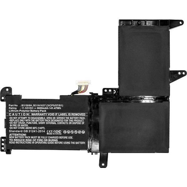 CoreParts Asus 41Wh Li-Pol 11.52V 3600mAh N580GD, N580VD, S510, S510UN, S510UQ, X510, X510UA, X510UF, X510UN, X510U