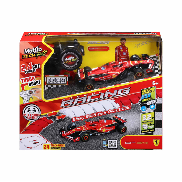 MaistoTech 582671 Ferrari SF-24 #16 Leclerc RC kezdő modellautó Elektro Versenyautó