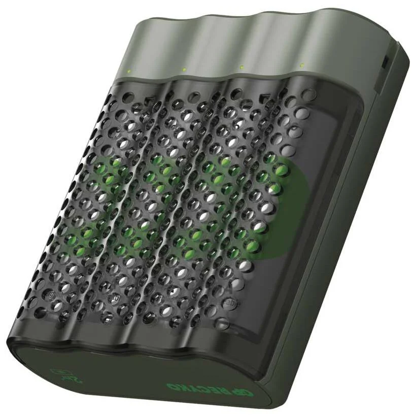 GP ReCyko M452 USB Modell AA/AAA NiMH Akkumulátor töltő + 4db elem (4xAA - 2600mAh) (GPRCKCHM452U433)