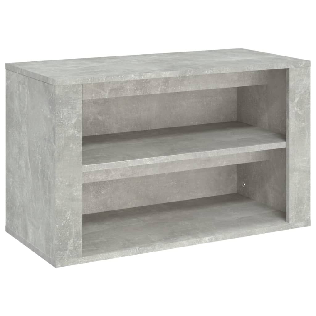 betonszürke szerelt fa cipőtartó 75 x 35 x 45 cm (816900)