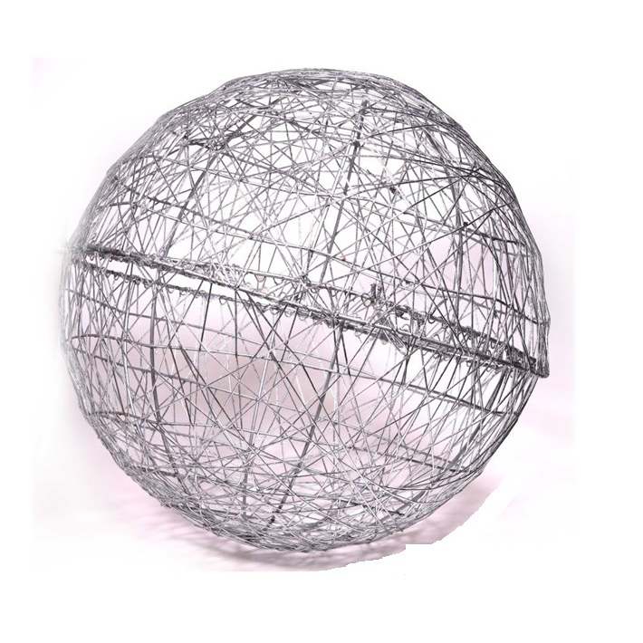 Iris Gömb Dekoráció 40cm - Ezüst (190-18)