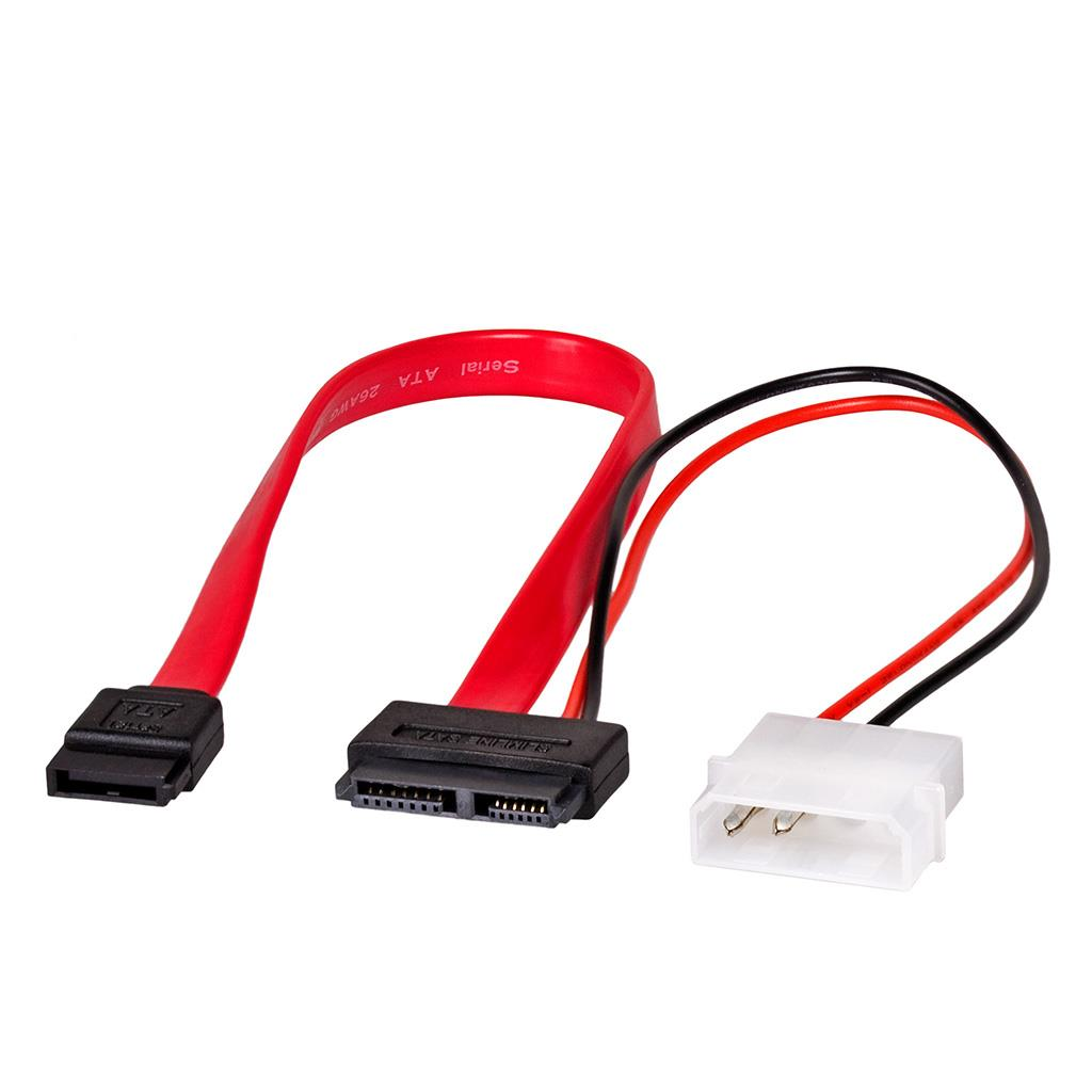 Akyga AK-CA-45 SATA adat + táp - SATA + Molex kábel 0.15m (AK-CA-45)