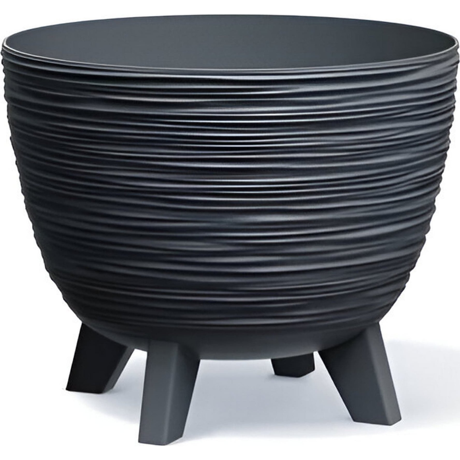 Antracit Furu Virágtartó Edény 395 mm Átmérőjű DFUR400-S433