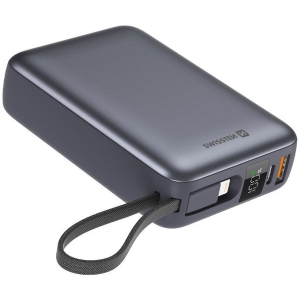 Swissten Power Bank 20000mAh 22,5W USB-C Lightning – Szürke