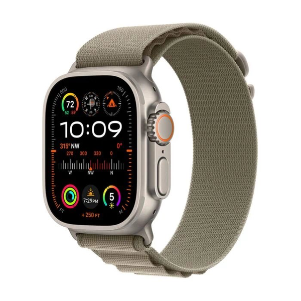 Apple Watch Ultra 2 GPS+Cellular Okosóra 49mm Titán Tok Olíva Alpesi Szíj