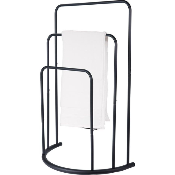 Bathroom Solutions fekete fém álló törülközőtartó 49,5 x 75 cm