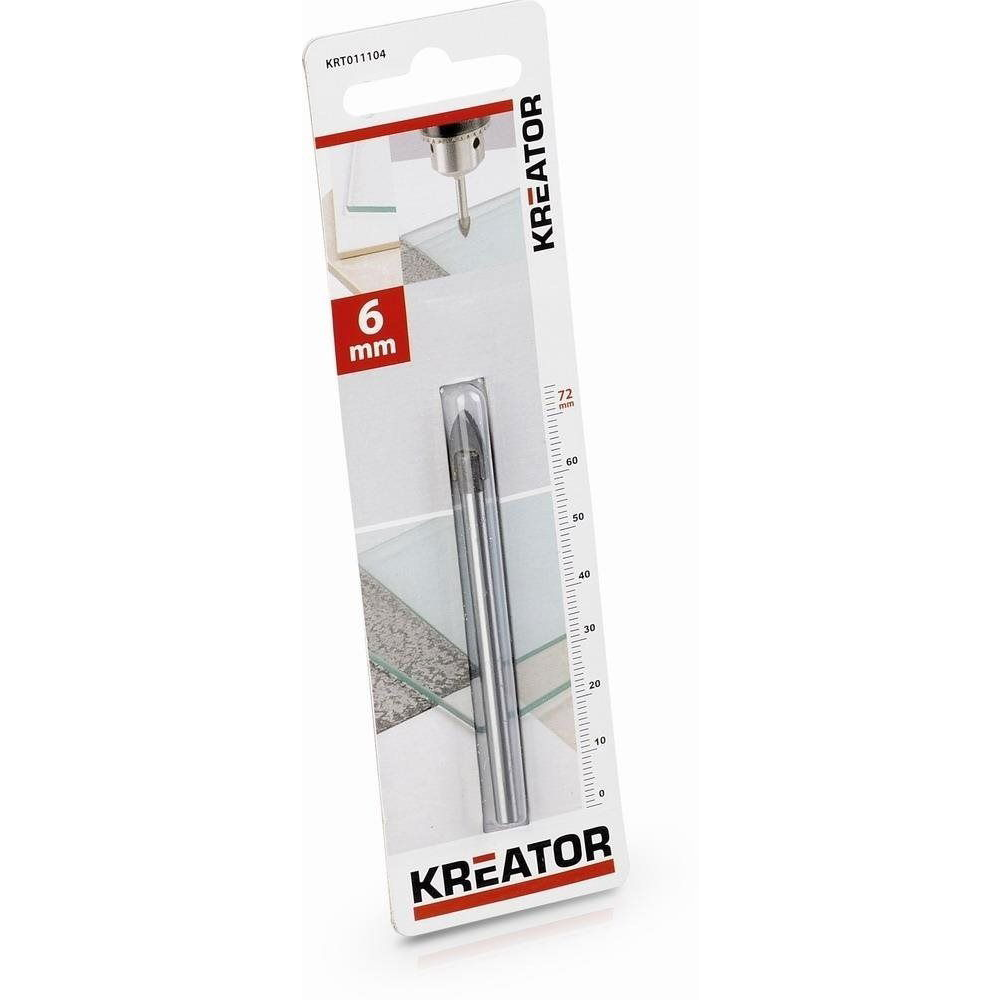 KRT011104 Hengeres szárú fúrószár, csempe-üveg 6×72 mm (KRT011104)