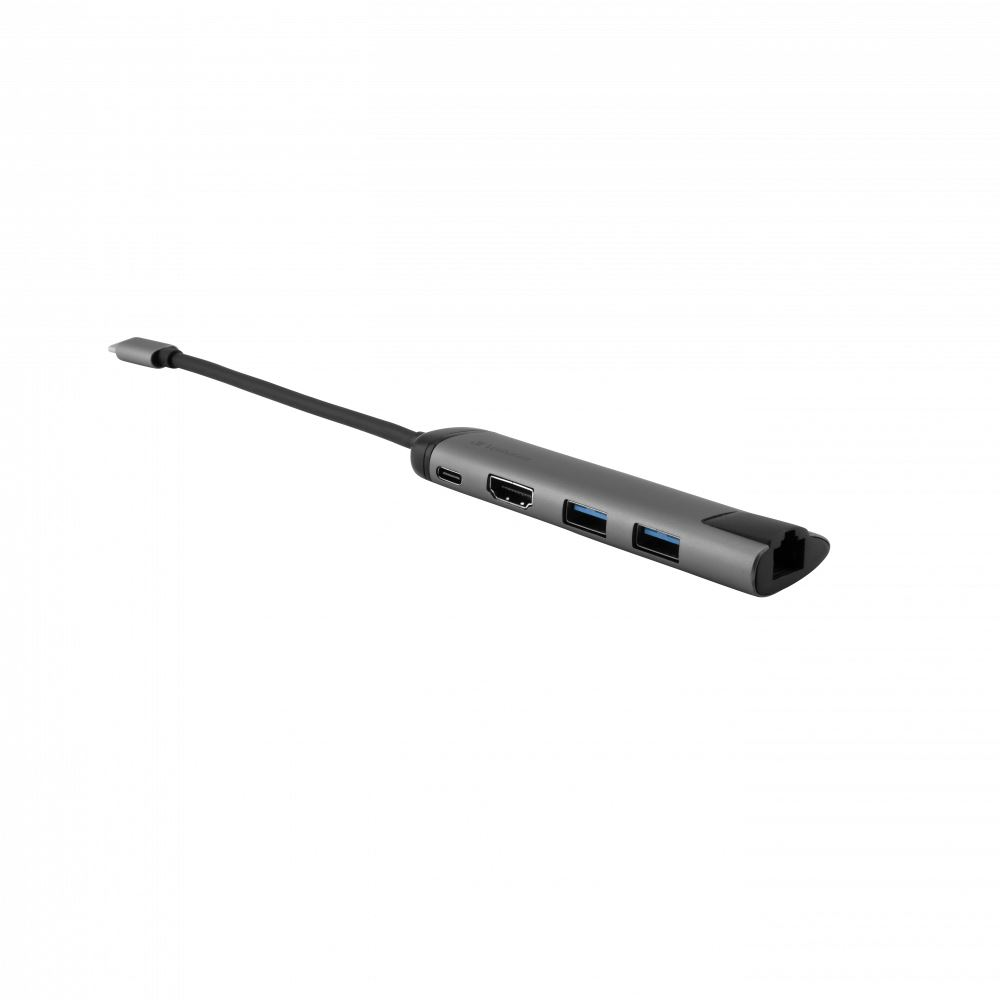 Verbatim 3 portos USB Hub + HDMI és Ethernet szürke (49141) (Verbatim 49141)